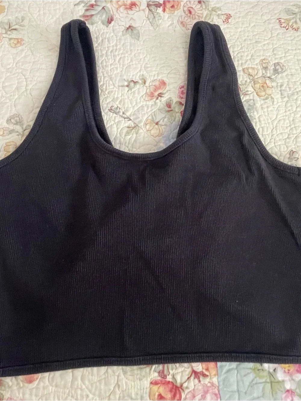 Roxy Charcoal Ribbed Tank - Picture 2 of 5
